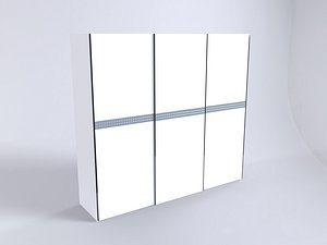 Helen Sliding 3-Door Wardrobe HC 3D model