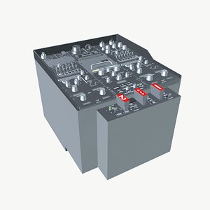 3D Airplane Cockpit Lower Console model