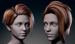 Real-time woman hair 3D