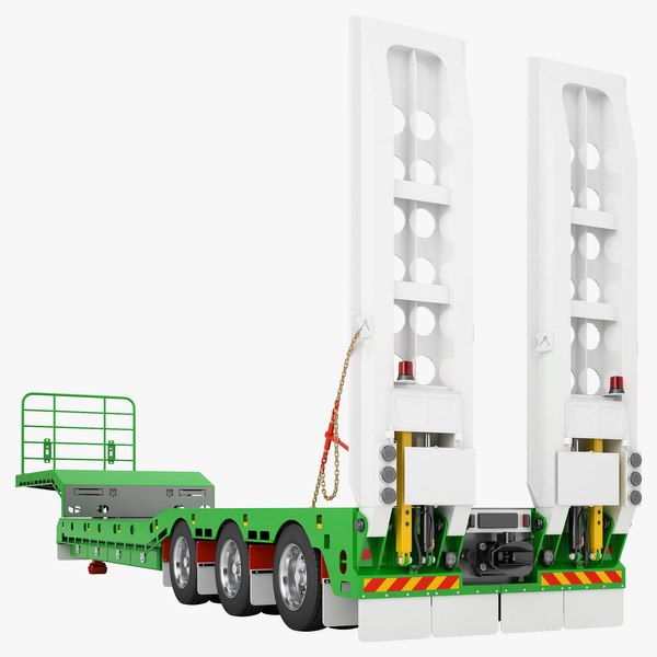 3D Drake Trailers Steerable Widener Low Loader 04 model