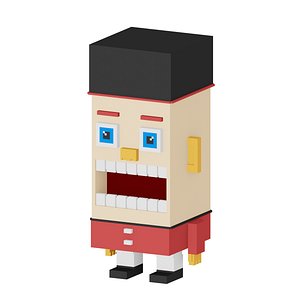 Nutcracker 8 bit low poly voxel art