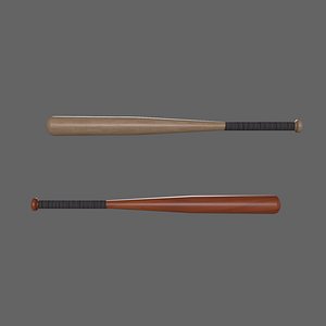 3D PBR Wooden Baseball Bat
