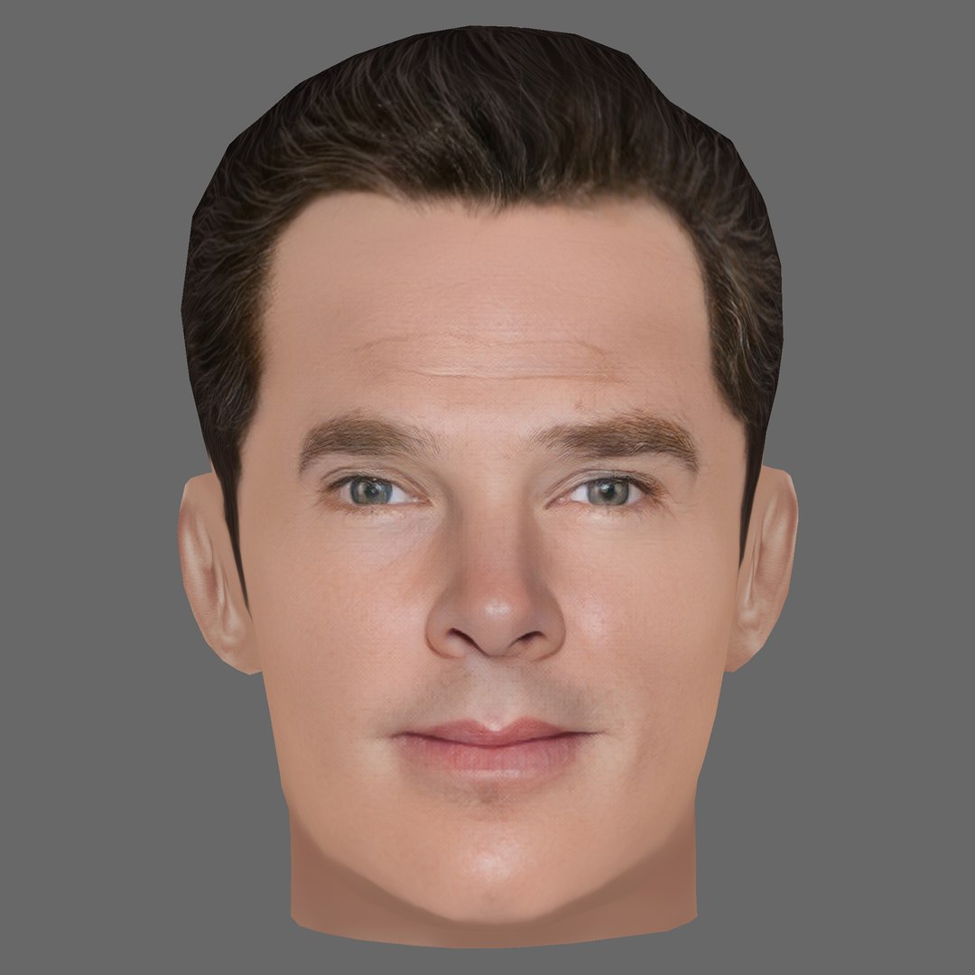 Benedict Cumberbatch Head - Low Poly Head For Game Model - TurboSquid ...