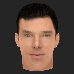Benedict Cumberbatch Head - Low poly head for game model