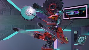 3D Mechanical Chainsaw Man  Girl Version model