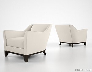 holly hunt beau lounge chair 3d model