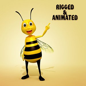 cartoon bee 3d model