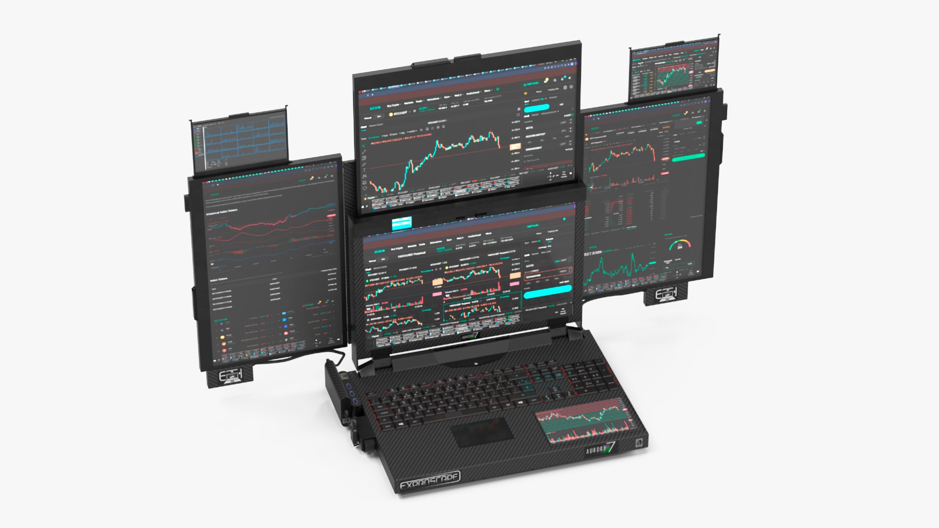 Laptop Expanscape Aurora with Miner Software 3D model preview
