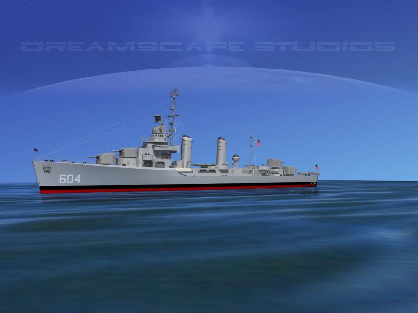 3d Anti-aircraft Class Destroyers Model