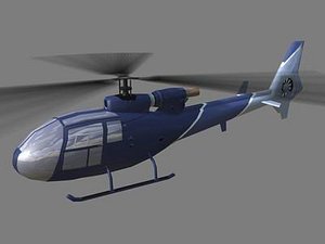 3d gazelle helicopter model