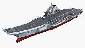 Chinese aircraft carrier CV16 3D model