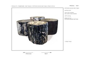 HUDSON PETRIFIED WOOD END TABLE