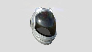 3D Astronaut Helmet B07 Gray White - Character Design Fashion