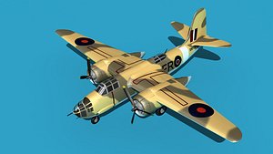 Douglas DB-7 Boston Mk II V02 RAF 3D model