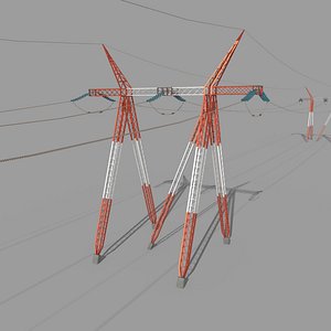 electricity poles 3D