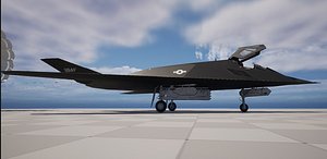 3D Rigged F-117 Nighthawk Stealth Jet model