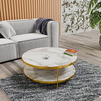 Pristine Rnd marble coffee table