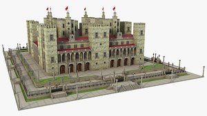3D castle medieval model