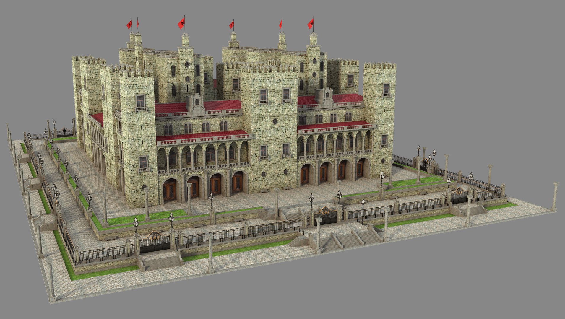 3D Castle Medieval Model - TurboSquid 1342212