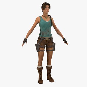 3D Lara Croft RIGGED model
