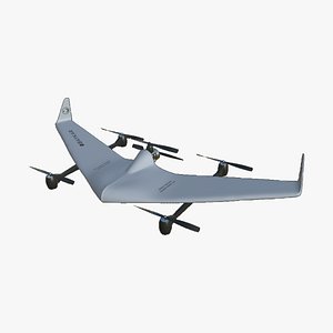 3D model Turkish Bayraktar DIHA - VTOL UAV DIHA