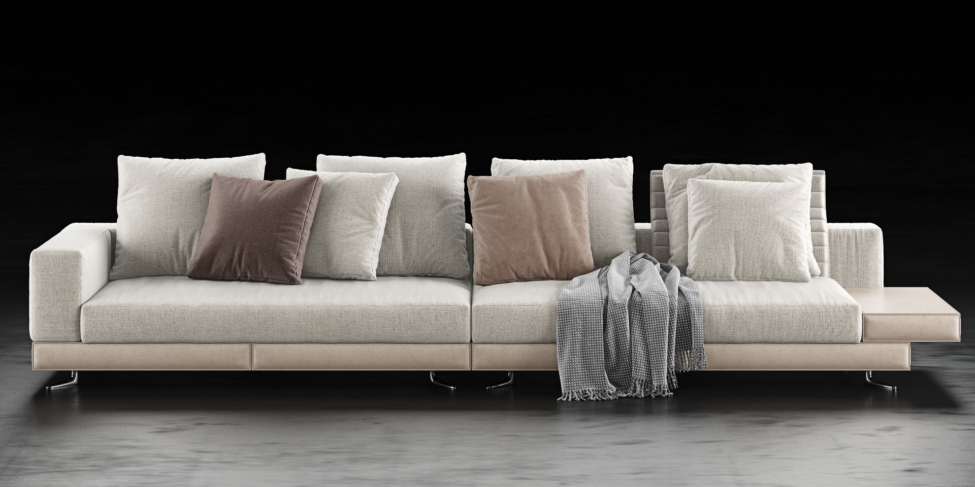 Minotti white deals saddle hide