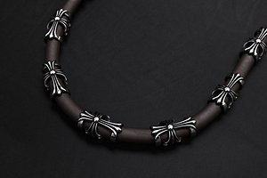 cross inserts on leather or rubber