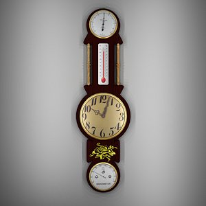 3D model old clock