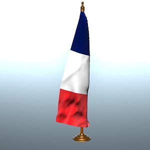 france  table flag t 3D model