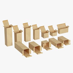 3D model Boxes Set 03