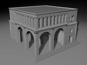 obj roman house building