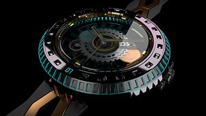 sci fi bespoke watch 3D model