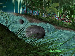 cascada waterfall 3d ma