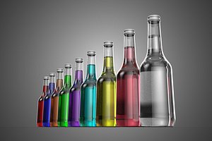 3D model NON-ALCOHOLIC PURE REFRESHMENT FLAVOR BEVERAGE SOFT DRINK BOTTLE