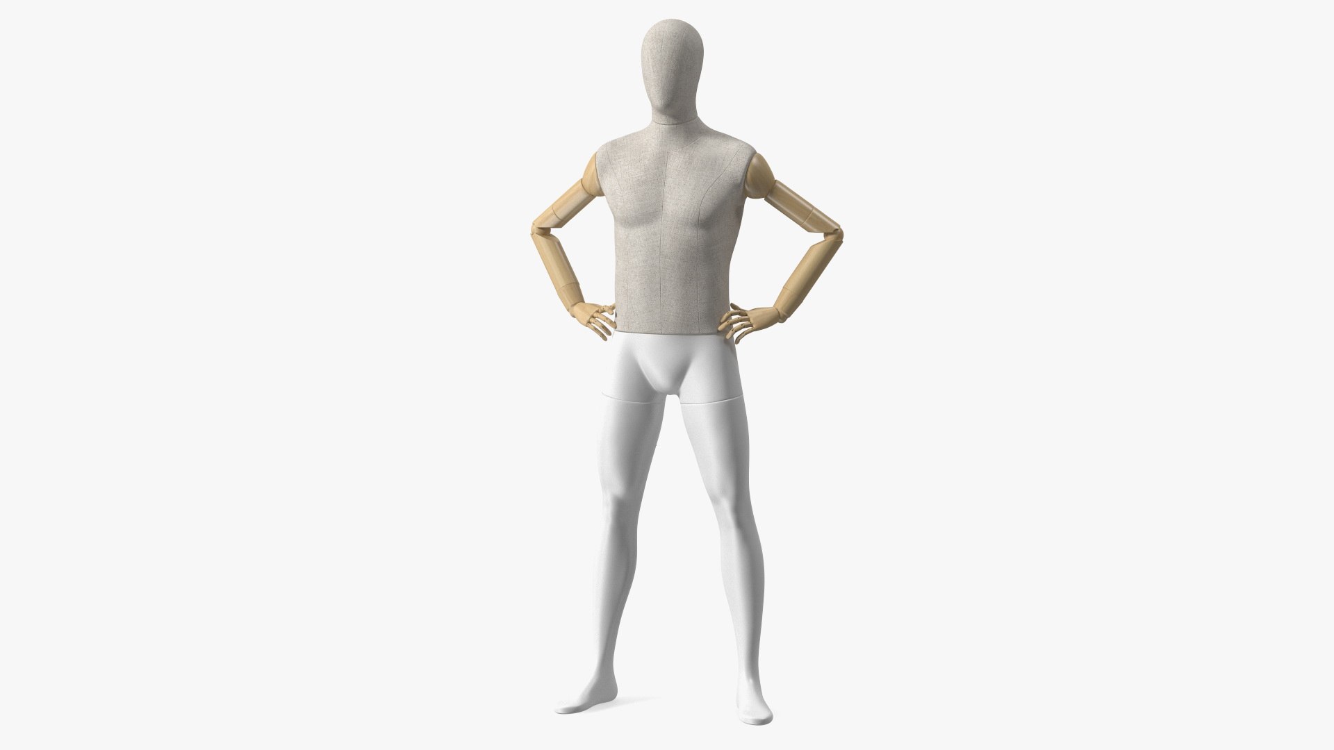Flexible Manikin Hands On Hips 3D model preview
