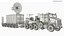 Heavy Military Tractor with Radar Container Trailer