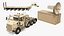 Heavy Military Tractor with Radar Container Trailer