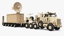 Heavy Military Tractor with Radar Container Trailer