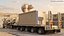 Heavy Military Tractor with Radar Container Trailer