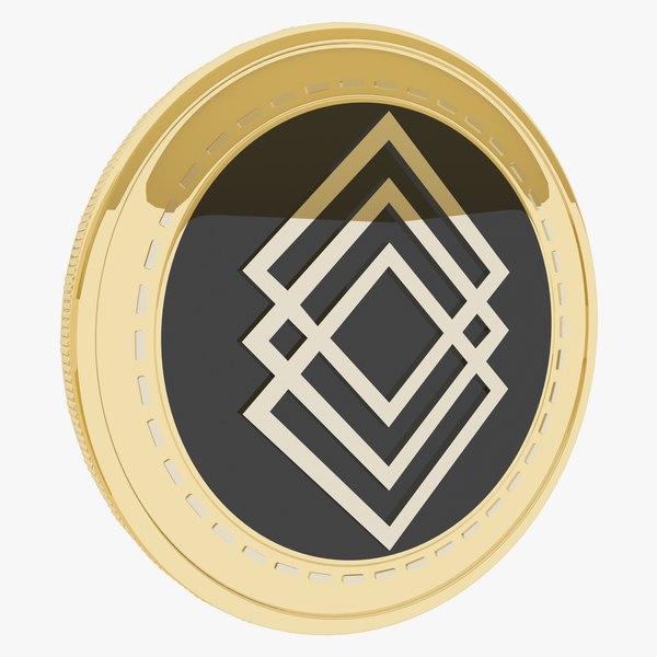 DAOstack Cryptocurrency Gold Coin 3D model