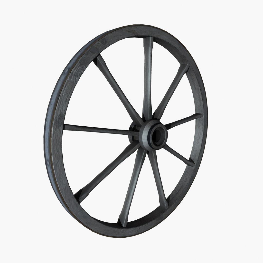 old wood wheel 3d 3ds