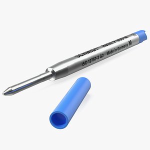 Blue Ballpoint Pen Refill 3D model