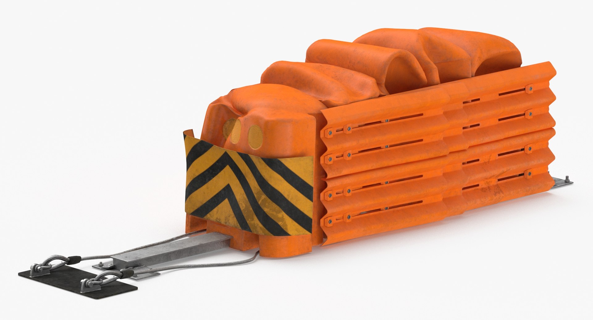 3D Crash Cushions 2 Damaged Model TurboSquid 1975698