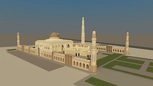 sultan qaboos grand mosque 3d model