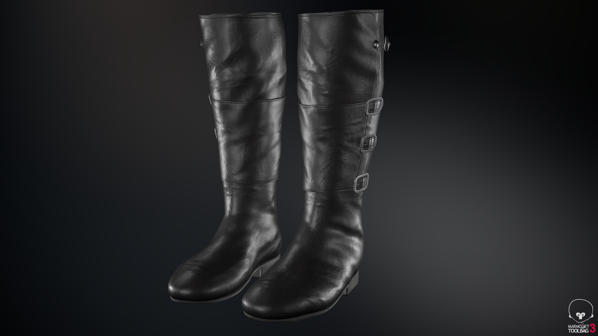 3D model black leather boots 1 https://p.turbosquid.com/ts-thumb/nH/GPvwF4/2jGgHEWu/screenshot000/png/1539110338/1920x1080/fit_q87/f128859d51c0bbf7188dcd817ffcd82756357410/screenshot000.jpg
