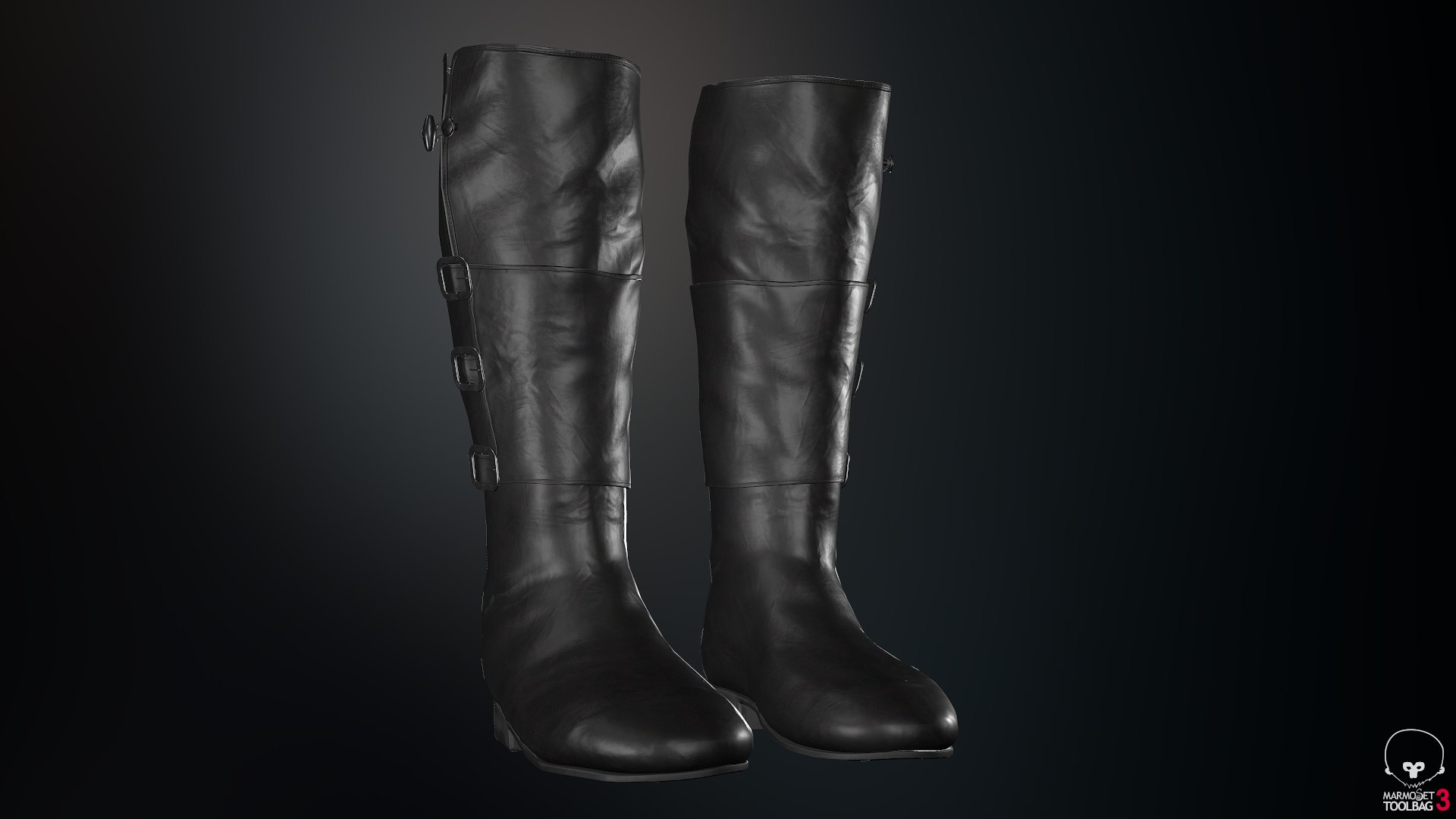 3D model black leather boots 1 https://p.turbosquid.com/ts-thumb/nH/GPvwF4/y2y1f29h/screenshot028/png/1539204322/1920x1080/fit_q87/9fec9da54832f8041a778af4872132a608526a99/screenshot028.jpg