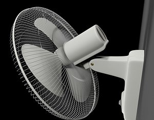 3D wall fan animation model