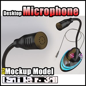 3d model desktop microphone