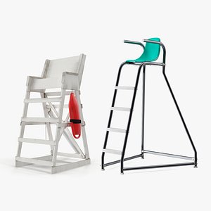 Lifeguard Chairs Collection 3D model