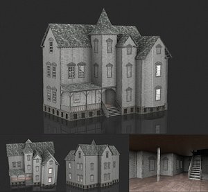 3D Old Abandoned House 6 model